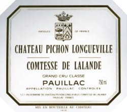 Chateau Pichon Longueville Comtesse de Lalande 2eme Cru 2014