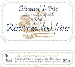 Chateauneuf du Pape Reserve des deux Freres 2010
