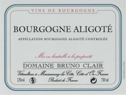 Bruno Clair: Bourgogne Aligoté 2013