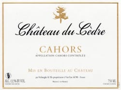 Chateau du Cedre: Cahors rouge 2012