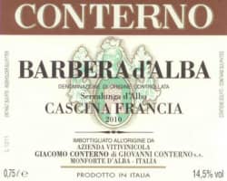 Giacomo Conterno: Barbera d'Alba Francia 2010