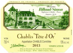 Chablis Cuvee Tete d'Or 2013