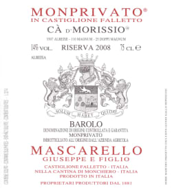 Giuseppe Mascarello: Barolo Monprivato Riserva Ca' d'Morissio 2008