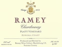 Ramey Wine Cellars: Sonoma Chardonnay Platt Vineyard 2012