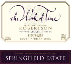 Springfield Estate: Red Blend Work of Time 2012
