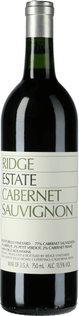 Ridge: Cabernet Sauvignon Estate Santa Cruz Mountains 2016