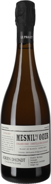 Dhondt - Grellet: Adrien Dhondt Champagne Grand Cru Blanc de Blancs Mesnil sur Oger Chetillons De Haut Extra Brut 2020