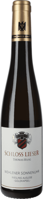 Thomas Haag / Schloss Lieser: Riesling Wehlener Sonnenuhr Auslese Goldkapsel 2024