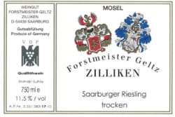 Forstmeister Geltz Zilliken: Saarburger Riesling trocken 2012
