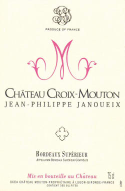 Croix Mouton Janoueix: Chateau Croix Mouton Bordeaux Superieur 2010