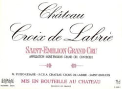 Croix de Labrie: Chateau Croix de Labrie Grand Cru Classe 2010