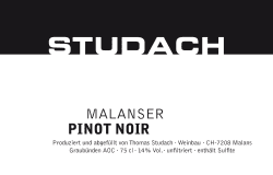 Thomas Studach: Malanser Pinot Noir 2012