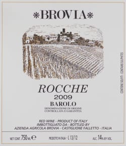 Azienda Agricola Brovia: Barolo Rocche di Castiglione 2010