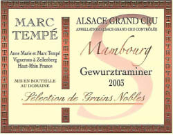 Marc Tempé: Gewürztraminer Mambourg S Grand Cru Selection de Grains Nobles 2003