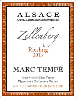 Marc Tempé: Riesling Zellenberg 2014