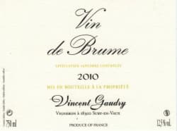 Vincent Gaudry: Sancerre Blanc Vin de Brume 2010