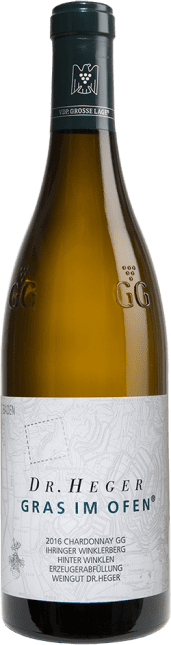 Dr. Heger: Chardonnay Winklerberg hinter Winklen Gras im Ofen Großes Gewächs 2016