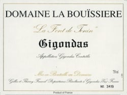 Domaine La Bouissiere: Gigondas Cuvee Prestige La Font de Tonin 2012