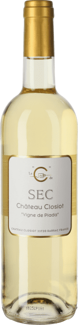 Chateau Closiot (J.M. Guffens-Heynen): Le Piada Sec de Chateau Closiot Bordeaux Blanc Guffens Heynen 2025