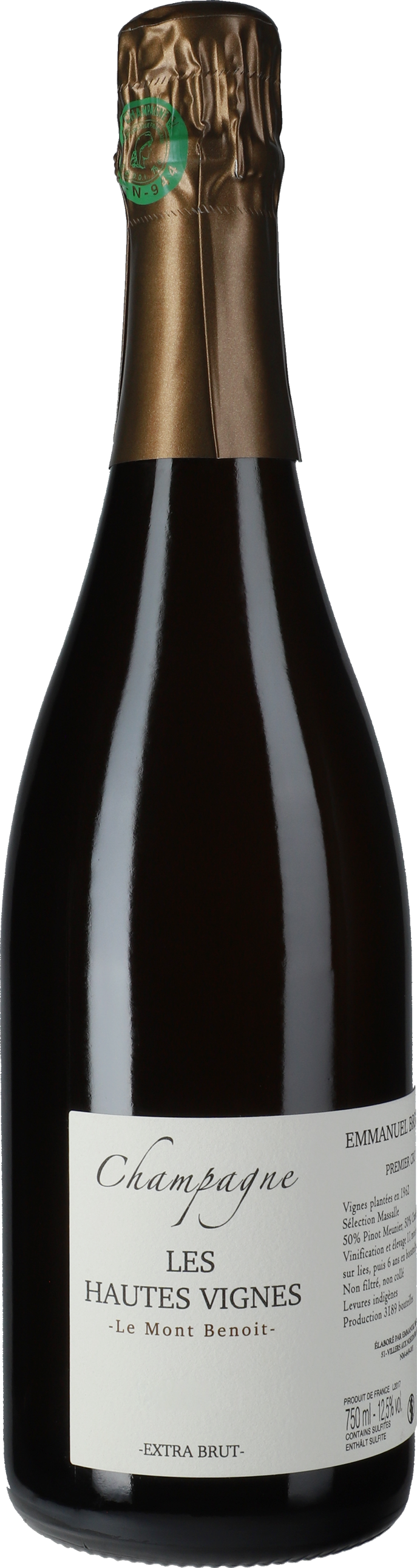 Emmanuel Brochet: Champagne Les Hautes Vignes Premier Cru Extra