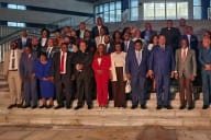 Foto de familia de los miembros de la Junta de Gobierno de la UNGE. Archivo Ébano.