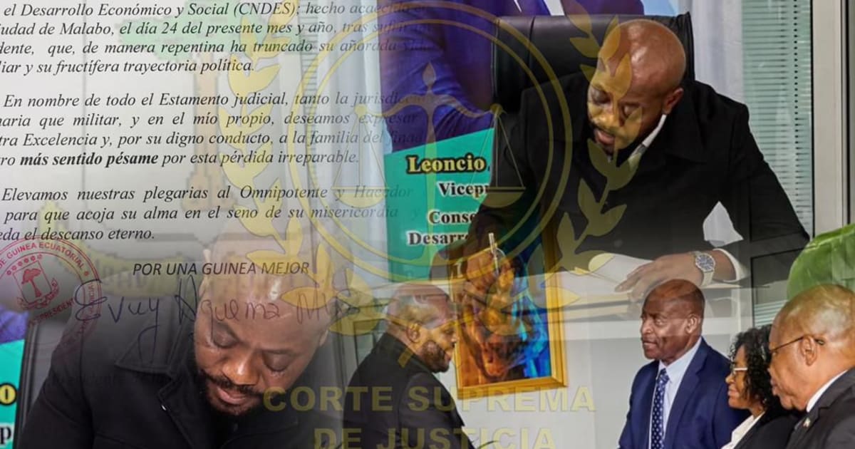 MUERTE DE SU VICEPRESIDENTE SEGUNDO EXMO: LEONCIO AMADA NZE NLANG.