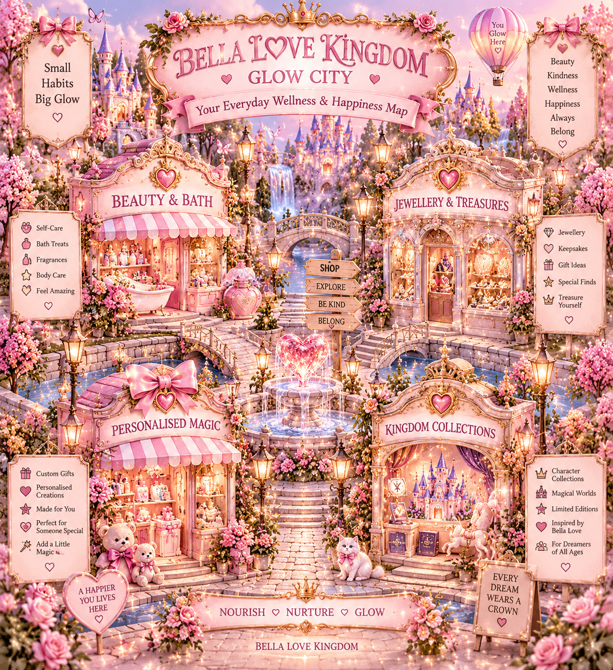 Bella Love Kingdom Glow City collection guide