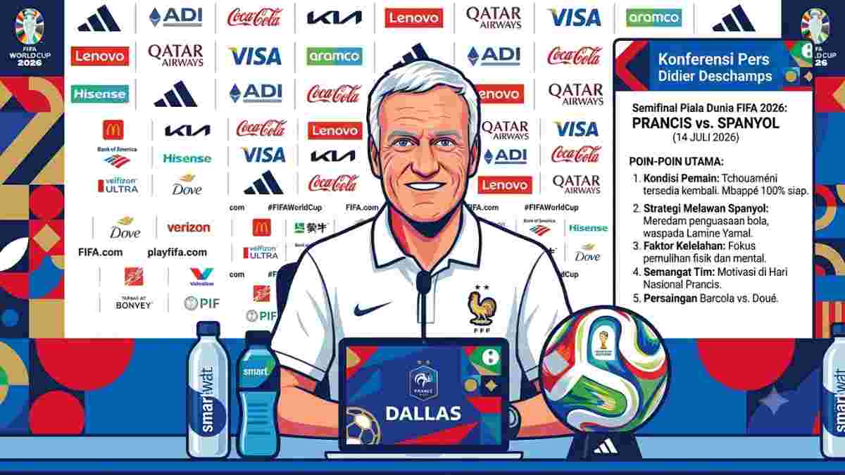 Deschamps Siap Hadapi Spanyol di Semifinal Piala Dunia 2026