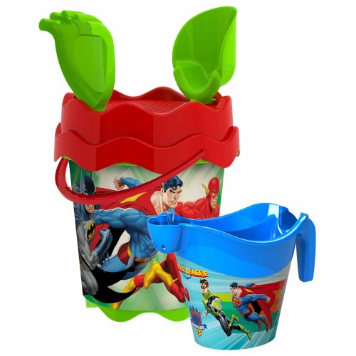 ΚΟΥΒΑΔΑΚΙ 2412 ΜΕ ΠΟΤΗΣΤΗΡΙ JUSTICE LEAGUE 17cm  WB-W-1806-JL