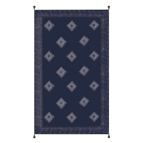 ΠΑΡΕΟ 28756 (5ΤΕΜ) NAVY ΡΟΜΒ 100x180cm 100%COTTON