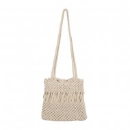 Round straw bag Silver Round straw bag Silver
