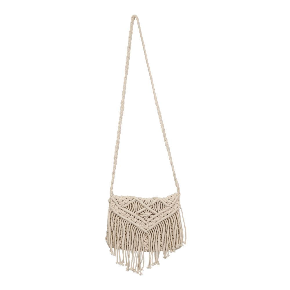 Round straw bag Silver Round straw bag Silver