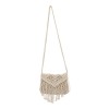 Round straw bag Silver