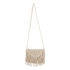 Round straw bag Silver