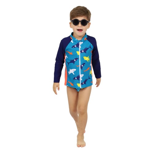 Kids Swimsuit Jacket with UPF 50+ and zip