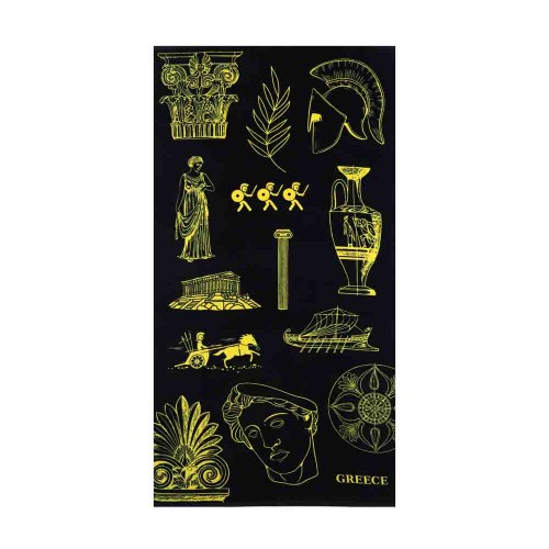 ΠΕΤΣΕΤΑ 2130A ΑΡΧ.ΣΥΜΒΟΛΑ ΜΑΥΡΟ-ΧΡΥΣΟ 152x76cm 300gr