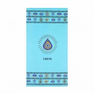 Cotton Towel Crete Evil Eye Teal
