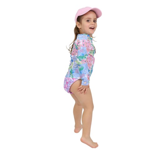 Kids Swimsuit Jacket with UPF 50+ and zip