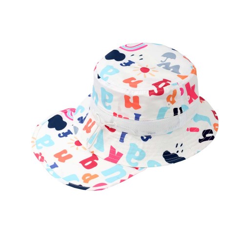Bucket Hat Kids With Sun Protection 2colors 52cm