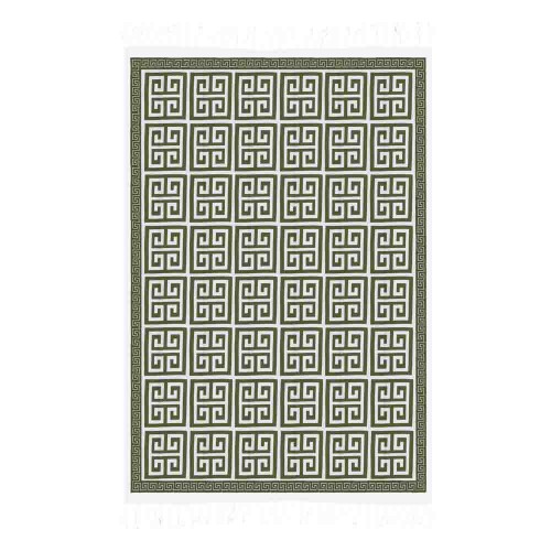 ΠΑΡΕΟ 30010 WHITE-OLIVE 185x115cm KΡΟΣΣΙ 100%RAYON  250GR