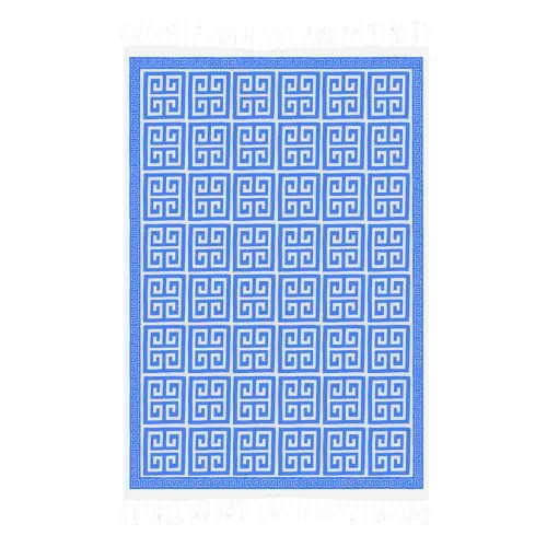 ΠΑΡΕΟ 30011 WHITE-SKYBLUE 185x115cm KΡΟΣΣΙ 100%RAYON  250GR