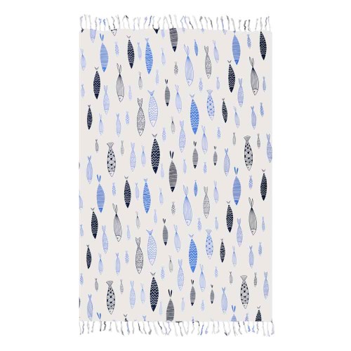 ΠΑΡΕΟ 30016 ΨΑΡΙΑ 185x115cm KΡΟΣΣΙ 100%RAYON  250GR