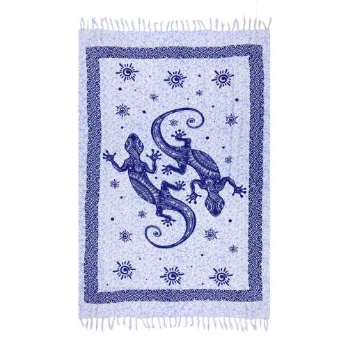 ΠΑΡΕΟ 30019 BLUE DOUBLE LIZARD 185x115cm KΡΟΣΣΙ 100%RAYON  250GR