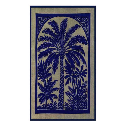 ΠΕΤΣΕΤΑ 4117 ΦΟΙΝΙΚΕΣ ΜΠΛΕ ΖΑΚΑΡ 86x160cm 100%COTTON 600gr