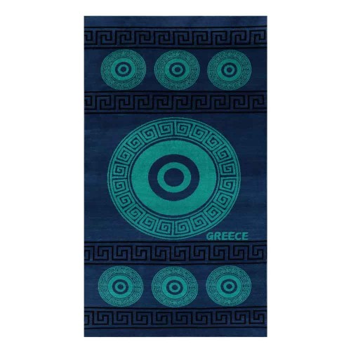 ΠΕΤΣΕΤΑ 4123 ΜΑΤΙ ΜΕΑΝΔΡΟΣ GREECE ΠΕΤΡΟΛ 86x160cm 100%COTTON 590gr