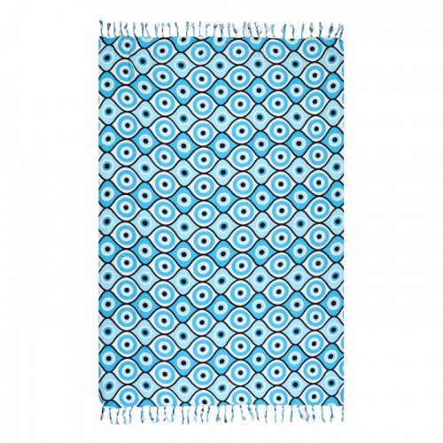 ΠΑΡΕΟ 102620 NIRA GREEK EYE TURQUOISE 185x115cm ΚΡΟΣΣΙ 100%RAYON 250GR