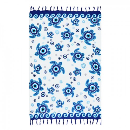 ΠΑΡΕΟ 102630 TORTUGA BIG GREEK EYE 185x115cm ΚΡΟΣΣΙ 100%RAYON 250GR