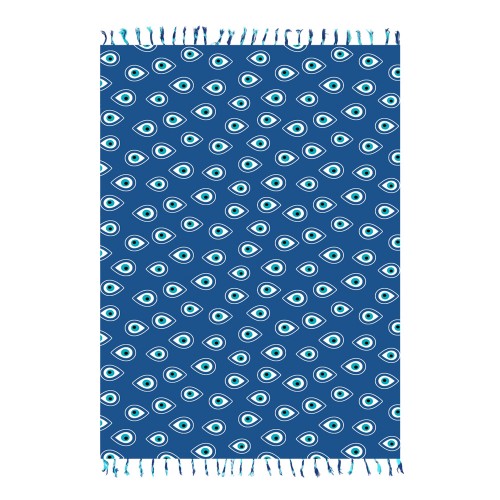 ΠΑΡΕΟ 102654 GEORGIA GREEK EYE SKY BLUE 185x115cm ΚΡΟΣΣΙ 100%RAYON 250GR