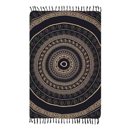 ΠΑΡΕΟ 102649 LABYRINTH EYE BLACK 185x115cm ΚΡΟΣΣΙ 100%RAYON 250GR