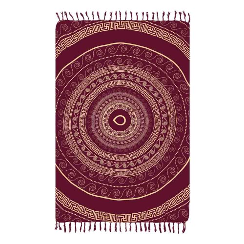 ΠΑΡΕΟ 102650 LABYRINTH EYE MAROON 185x115cm ΚΡΟΣΣΙ 100%RAYON 250GR